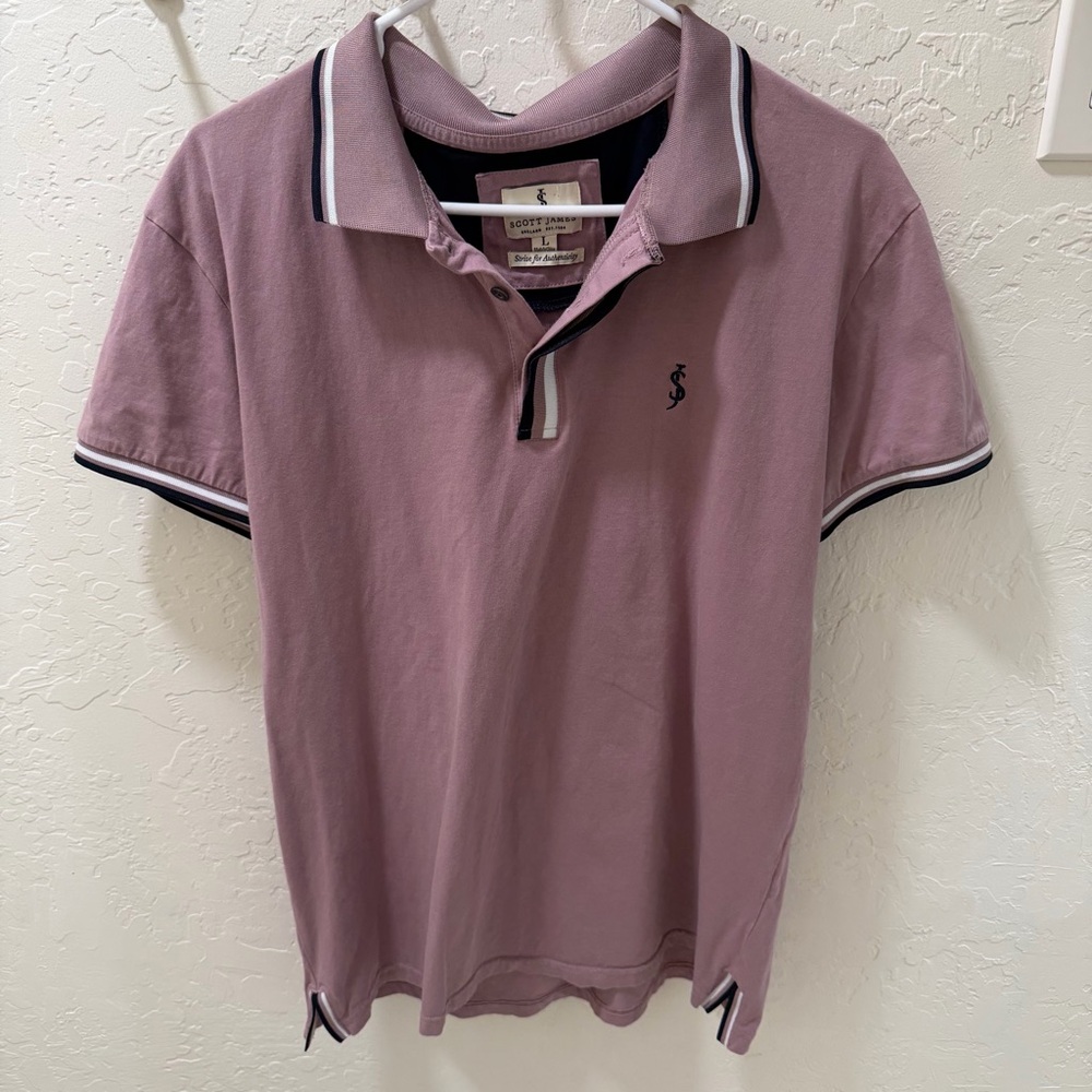 Scott James Men's Purple Polo Shirt Large